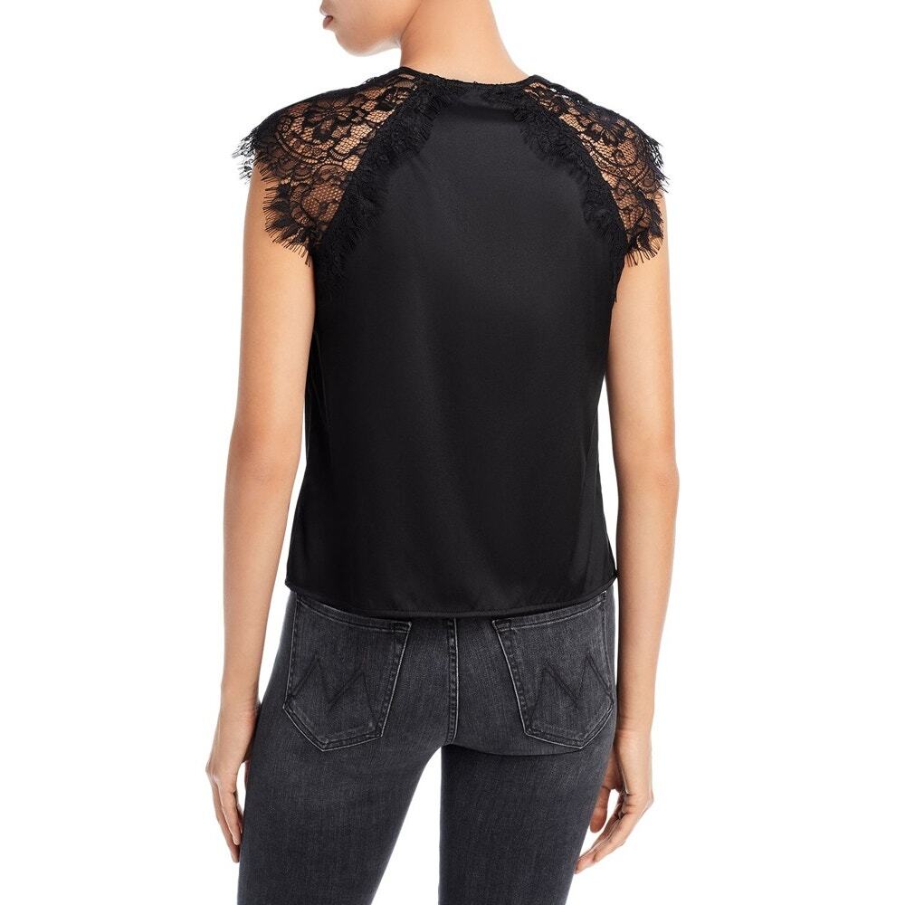 Generation Love Anya Silk V-Neck Lace Trim Top NWT Small Sold Out - Picture 5 of 5